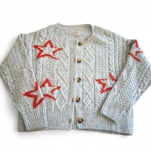 Maeve by Anthropologie Star Cable Knit Cardigan